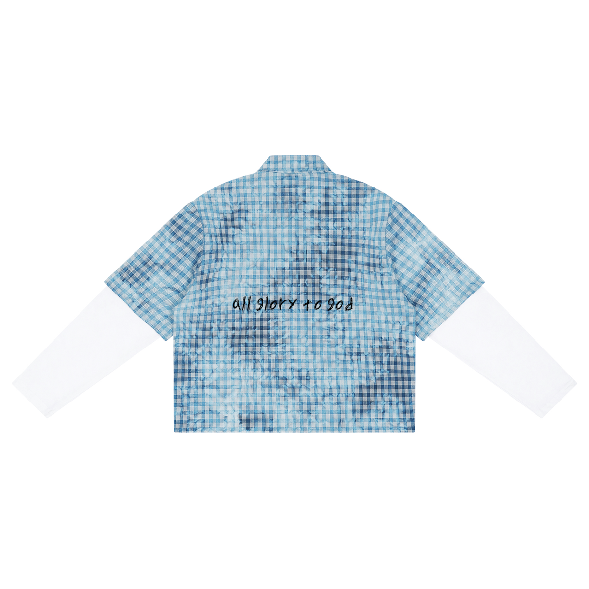 Unisex Vintage Wash Plaid Short Sleeve Shirt