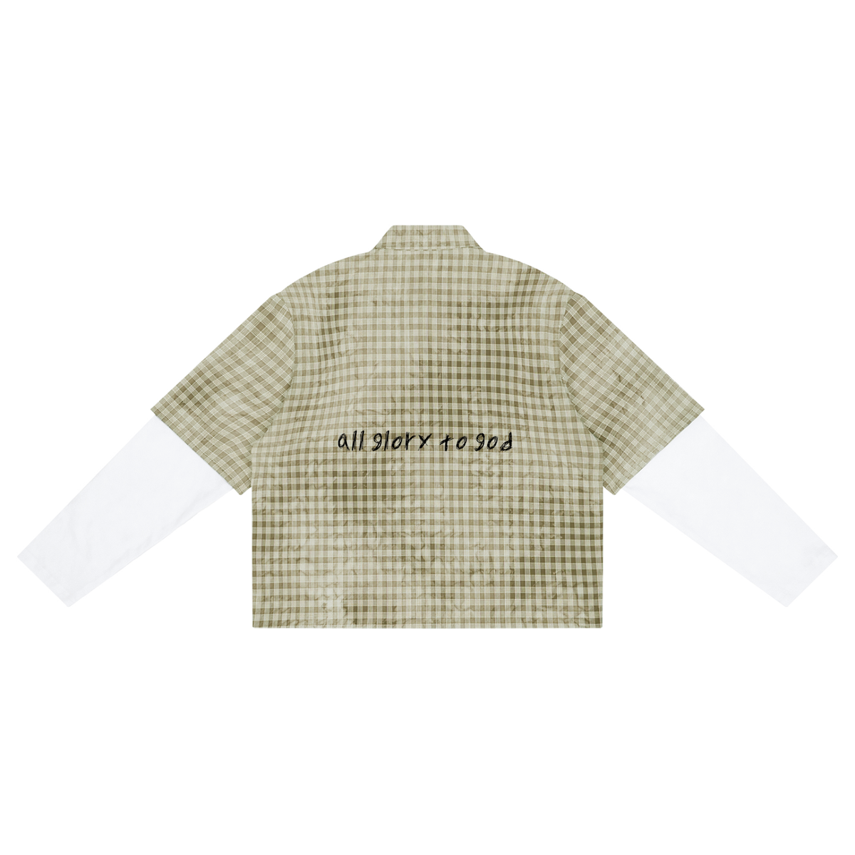 Unisex Vintage Wash Plaid Short Sleeve Shirt
