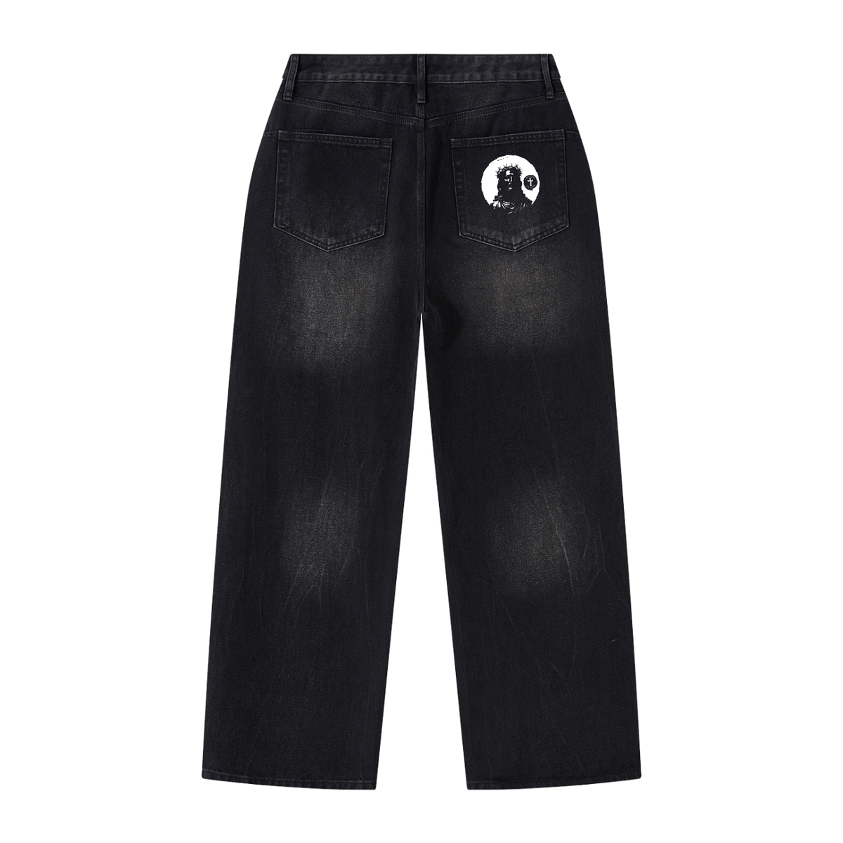 Redeemed Men's Vintage Wash Wide Leg Jeans